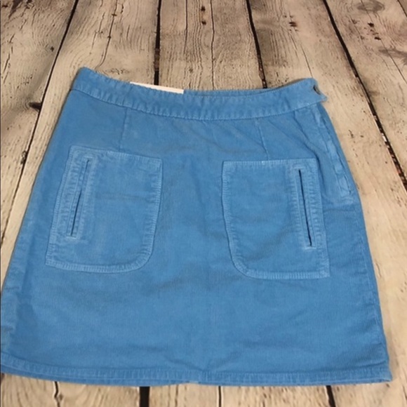 The Cords & Co. Anthropologie Blue  Corduroy Skirt - Picture 7 of 8